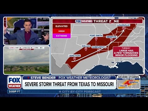 40 Million on Alert as Severe Storms Threaten a Wide Swath of the South
