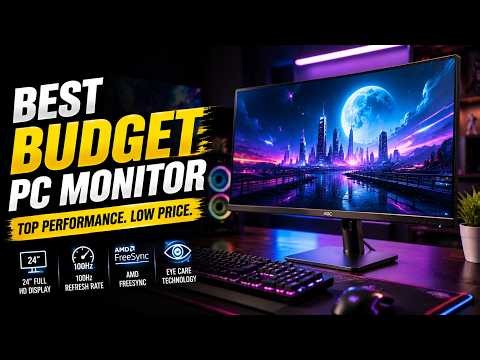 🔥Top 6 Best Budget PC Monitor for Gaming and Everyday Use in 2026🔥