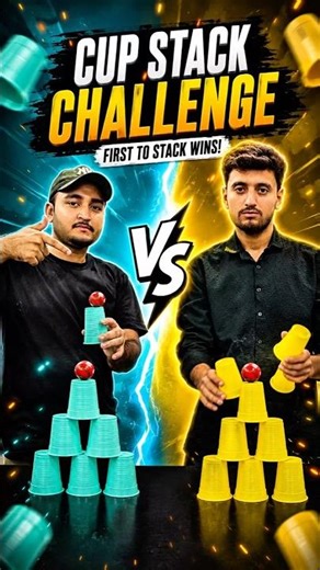 Fastest Cup Stack Wins 😳🔥 | Ultimate Speed Challenge #shorts