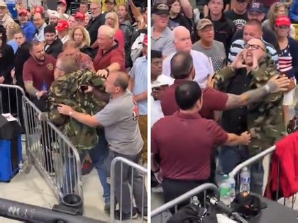 Trump Heckler Yells 'Pedophile' During Rally, Flips Off President