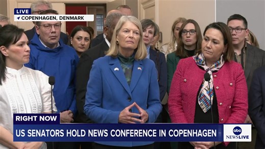 HAPPENING NOW: U.S. senators hold a news conference in Copenhagen after meeting with members of the Danish parliament. https://abcnews.link/g7LyrV6 | ABC News Live