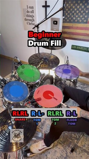 One Simple Drum Fill Every Beginner Should Know 🥁 #drums #tutorial