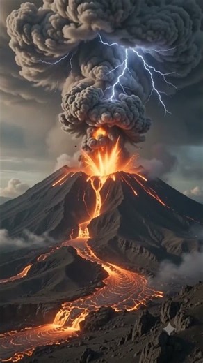 The realistic footage of Volcano eruption.