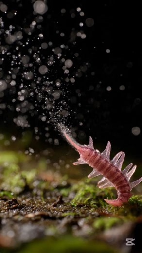 ALIENS ON EARTH:The worm that shoots SLIME 🐛🕸️​#velvetworm #weirdnature #creepybugs