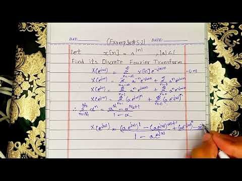 Signals & System | Chapter#05 | Example#5.2 | The Discrete-Time Fourier Transform | ALAN S. WILLSKY