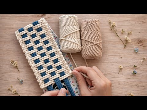 DIY Basket from Cardboard, Rope and Old Jeans