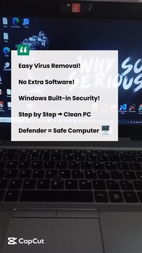 How to remove Virus 🦠 Windows | 10 / 11 Windows Defender Full scan | lab | 360 #shorts #virus #tech