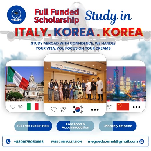 🌏 𝐘𝐨𝐮𝐫 𝐔𝐥𝐭𝐢𝐦𝐚𝐭𝐞 𝟏-𝐘𝐞𝐚𝐫 𝐒𝐭𝐮𝐝𝐲 𝐀𝐛𝐫𝐨𝐚𝐝 𝐌𝐚𝐬𝐭𝐞𝐫 𝐂𝐡𝐞𝐜𝐤𝐥𝐢𝐬𝐭 (𝟐𝟎𝟐𝟔–𝟐𝟎𝟐𝟕) 🇮🇹 🇨🇳🇭🇺🇵🇱🇲🇹🇬🇧 🇳🇱 🇫🇮 🇩🇰 🇸🇪 🇰🇷 🇳🇿🇵🇭🇦🇺🇲🇾 Presented by Mega Education Consultant's 📍 A complete roadmap — from first thought to boarding the plane. 🧭 STAGE 1: EARLY PREPARATION (12–9 Months Before Departure) 1️⃣ Name Consistency in All Documents Birth Certificate NID Passport SSC–HSC–Bachelor Certificates 👉 সব জায়গায় একই spelling থাকতে হবে। ছোট misma