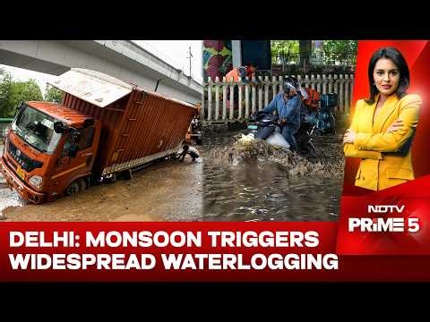 Delhi Rain | Red Alert In Delhi As Monsoon Triggers Widespread Waterlogging