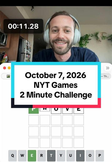 Day 698 | October 7, 2026 NYT Games 2 Minute Challenge #wordle #crossword