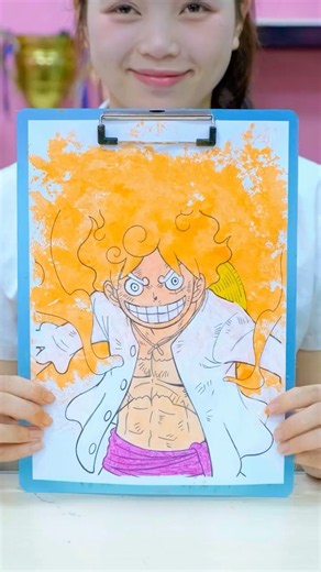 Drawing Luffy Gear 5 from Number 67! 🔥✍️ #OnePiece #Luffy #cindynee