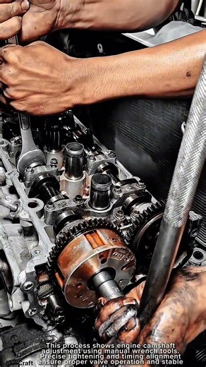 Engine Camshaft Adjustment Work Tool Using Manual Wrench #worktool