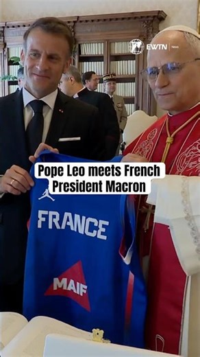 Pope Leo meets French President Macron