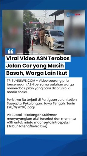 Viral Video Jalan Cor-coran yang Masih Basah di Pekalongan Rusak, Warga hingga ASN Rama-ramai Lewat