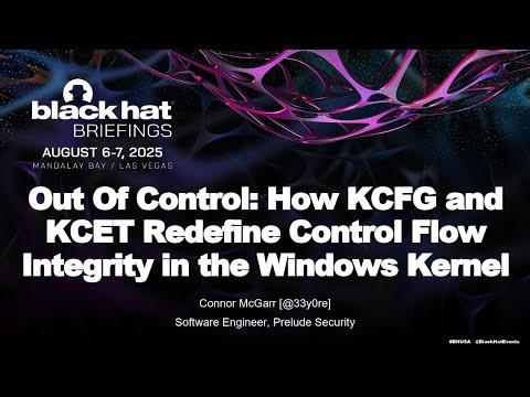 Out Of Control: How KCFG and KCET Redefine Control Flow Integrity in the Windows Kernel