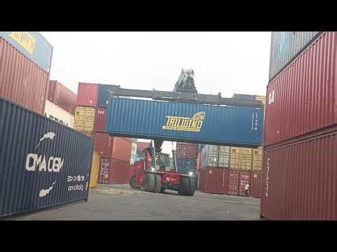 river port || loading container place by RST || port video