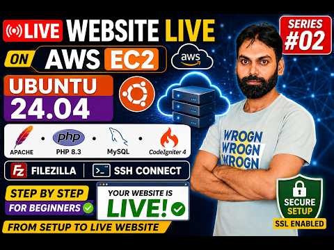 Website Live on AWS EC2 | Ubuntu 24.04 + Apache + PHP 8.3 + MySQL + CodeIgniter 4 | FileZilla & SSH