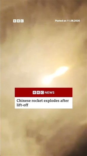 Chinese rocket explodes after lift-off. #China #BBCNews