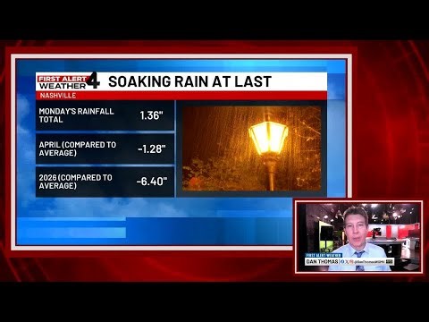 Drenching downpours Monday and Tuesday dent ongoing drought.
