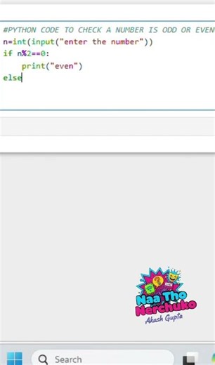 Even or Odd in Python #coding