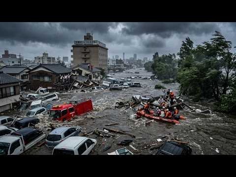 Chaos in Japan Today! Typhoon Mekkhala & Higos, Floods Swept Away Homes in Osaka