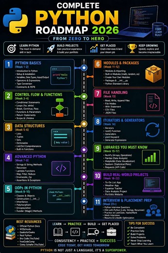Complete Python Roadmap 2026 | From Beginner to Job Ready
