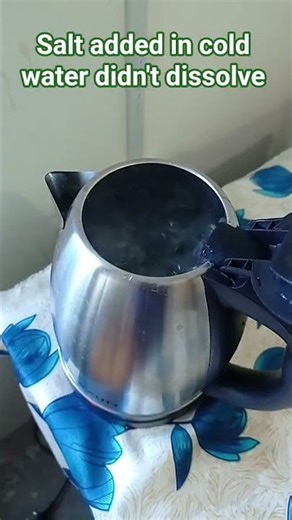 Salt didn't Dissolve in Cold 🥶 Water💦 Solubility increased with temperature #chemistry