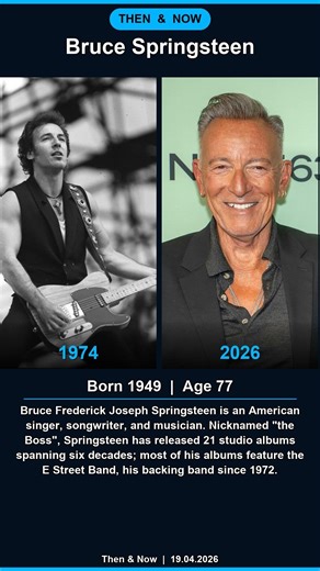 Bruce Springsteen Then & Now - Born 1949 #Shorts