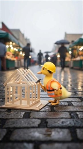 Duck was poor earlier and used to eat Gandhi food, now his hard work has given him money for food..