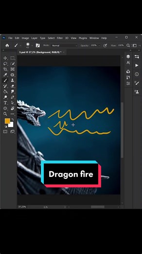 Easy Dragon Fire in Photoshop Tutorial