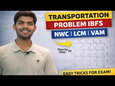 IBFS in Transportation Problem | NWCR, LCM, VAM Explained Step-by-Step | #nwcr #lcm #vam #statistics