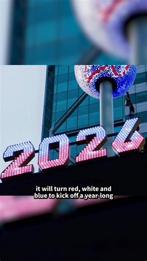 The iconic Times Square ball will turn red, white and blue on New Year’s Eve to kick off a years-long celebration of the United States’ 250th birthday.