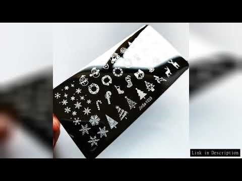 1pcs Nail Stamping Plates Christmas French Xmas Steel Printing Stencil Snowflakes Nail Stamp Templat