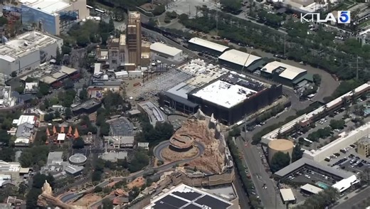 Here’s an aerial look at the ongoing construction at Avengers Campus at Disney California Adventure Park. The Avengers Infinity Defense show building is massive.