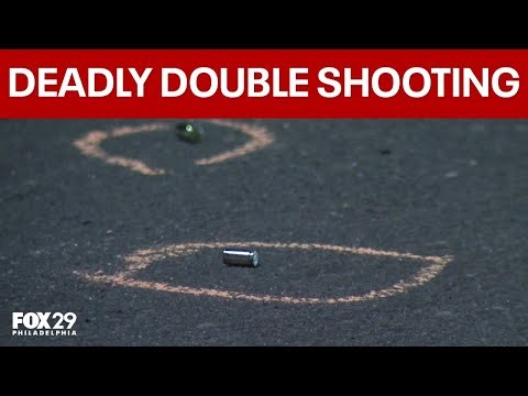 Over two dozen shots fired in deadly North Philadelphia double shooting