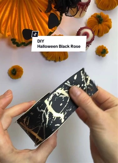 DIY Halloween Black Rose: Easy Gothic Satin Flower Craft