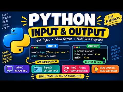 Python Input & Output Explained | input() and print() for Beginners