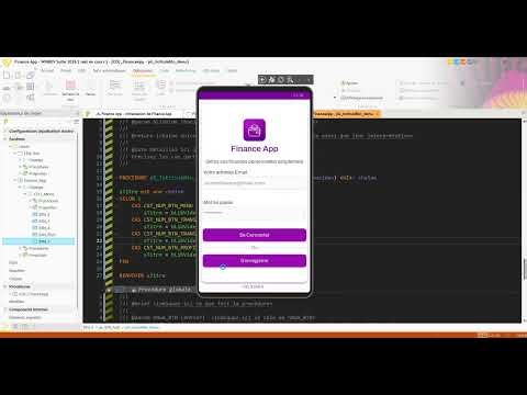 FINALISATION DE LA CONCEPTION DU MENU DE L'APPS FINANCE APP