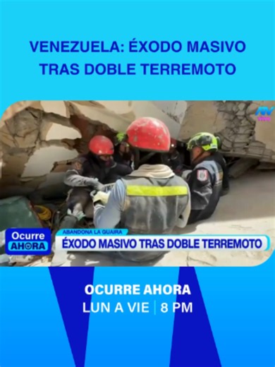 🚨 ÉXODO POR TERREMOTO EN VENEZUELA El doble sismo dejó a La Guaira en escombros y a más de 17,000 personas sin hogar. Con los refugios colapsados, miles duermen en carpas en las calles de Caracas, mientras se inicia una migración masiva hacia otras provincias y países vecinos como Colombia y Perú. 💔 📲 Más información en nuestra señal en vivo y ATV.pe #ATVNoticias #Venezuela #Terremoto #Caracas #ÚltimoMinuto