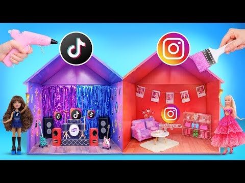 We Build Amazing Social Media Doll House ❤️ BARBIE Vs BRATZ Challenge by DiLi World