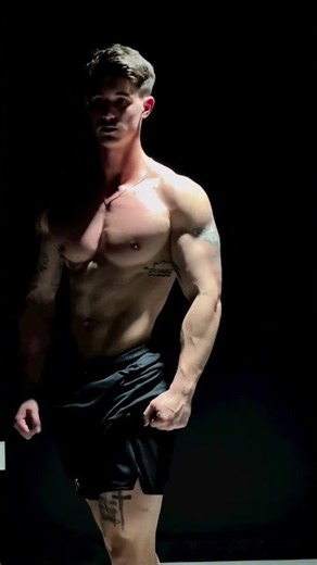 Young Muscle God Flexing