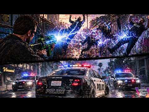 ALIEN GUN CHAOS… ⚡ GTA 5 Cinematic (Cars Flying, Police Can’t Stop Him!)