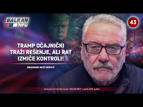 INTERVJU: Branimir Nestorović – Tramp očajnički traži rešenje, ali rat izmiče kontroli! (20.4.2026)