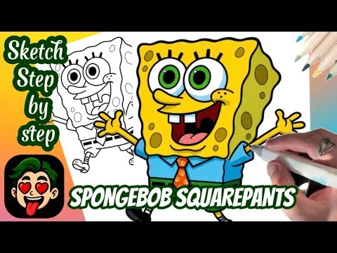 How to Draw SpongeBob SquarePants Step by Step | Easy Cartoon Drawing Tutorial