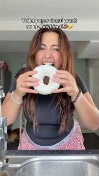 toilet paper donut prank on my boyfriend🤣🤣 #prank #shauniandjake #funny