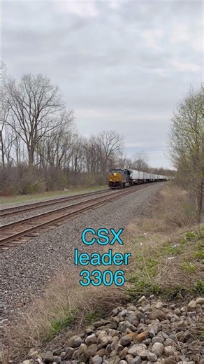CSX freight train with leader 3306 #train #railfan