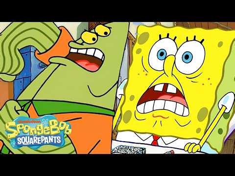 SpongeBob Meets a Scary Bully 😳 | Full Scene | SpongeBob