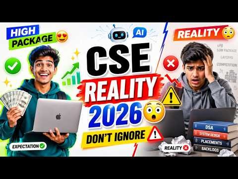 B.Tech CSE Reality 2026 😳 | AI Impact, Placements & Dark Truths Explained