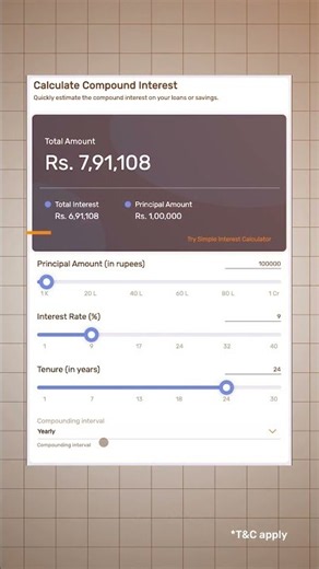 🧮 Compound Interest Calculator: Understand Your Loans & Savings | Bajaj Finserv #BajajFinance