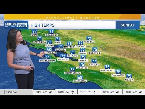 Bay Area Forecast: Mild Sunday, rain by Monday